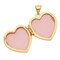 14K Yellow Gold Domed Heart Locket Pendant Jewelry 22.8mm x 18.1mm